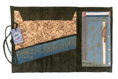 Sivellinrulla Artist Tool Roll Green Leather Tilaustuote - Image 10