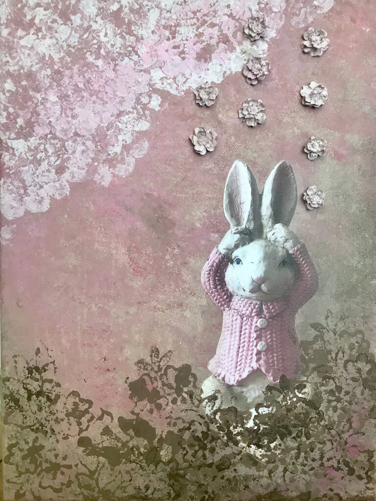 Mixed media Summer Bunny
