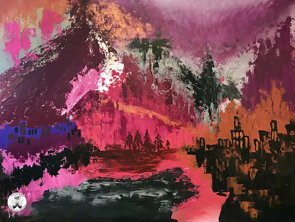 Akryylimaalaus Don't Be Afraid 89x116 cm