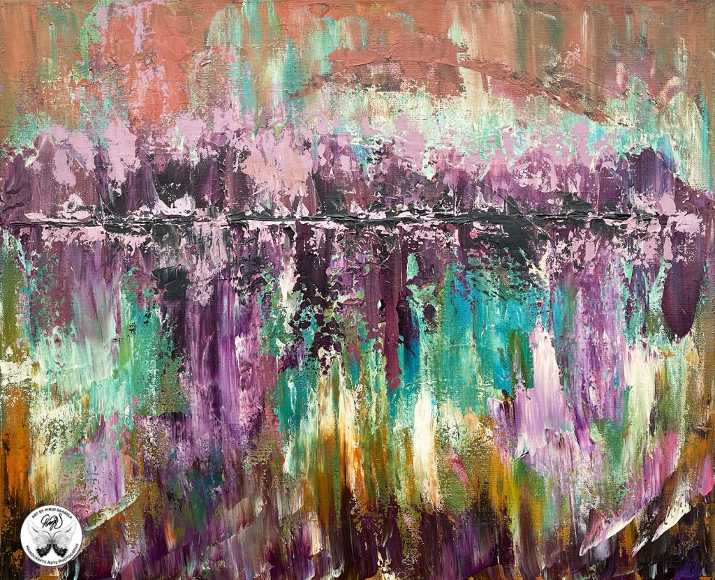 Akryylimaalaus Vastarannalla 50x60 cm