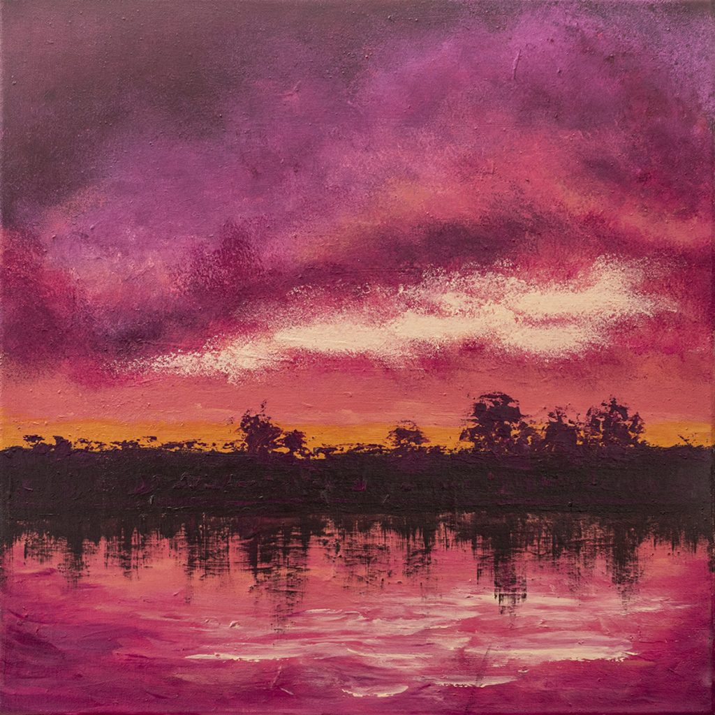 Akryylimaalaus Stonebeach - Väylän Valot 50x50 cm