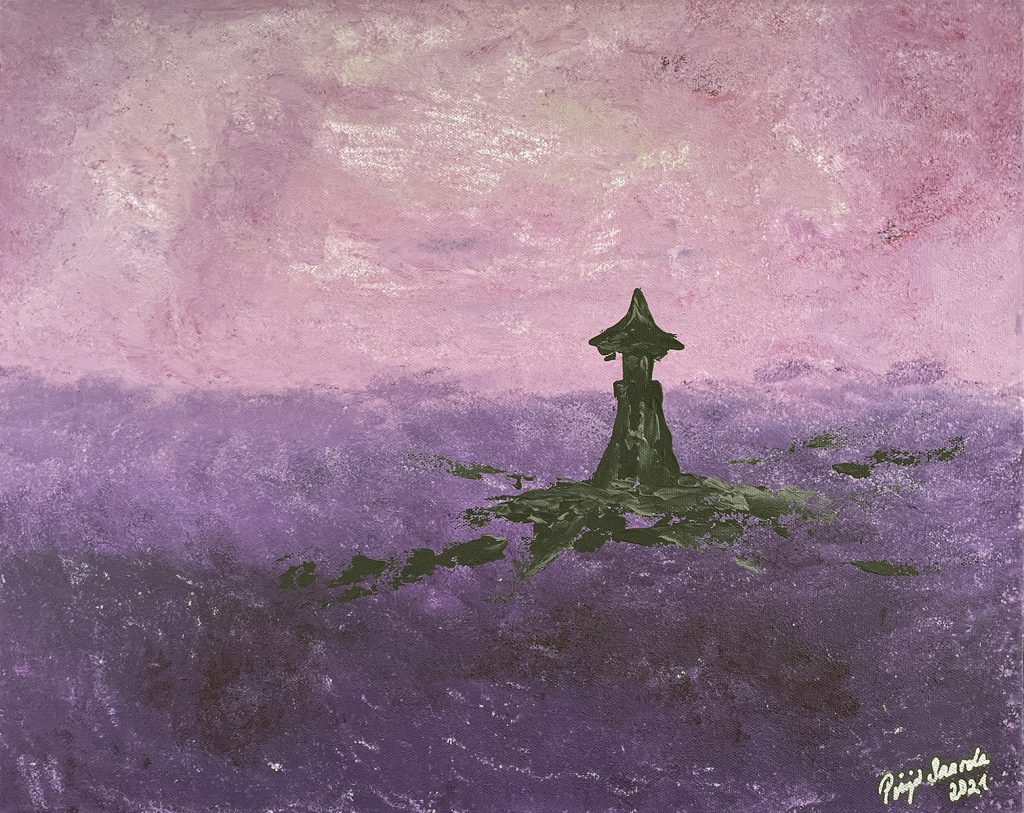 Akryylimaalaus Pumpulimeri 50x40 cm
