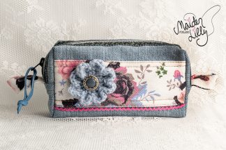 Meikkipussi Light Blue'n Roses Blue Denim No. 7945